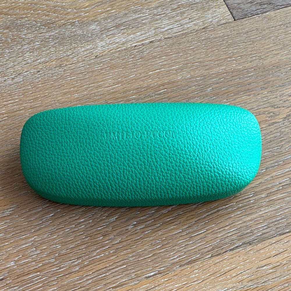 Emilio Pucci Hard Shell Green Eyeglass or Sunglass Case